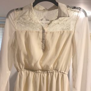 Love Fire Cream High Low Dress Size M